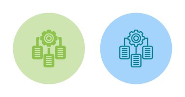 Belge entegrasyon simgeleri ayarlandı, vektör illüstrasyonu