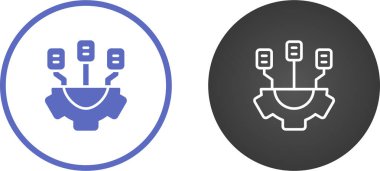 Hizmet simgeleri ayarlandıkça altyapı, vektör illüstrasyonu