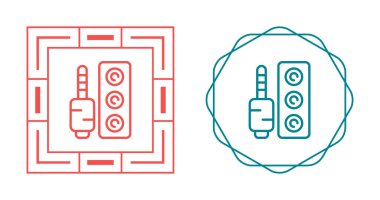 Ses Portları ikon vektör illüstrasyon tasarımı