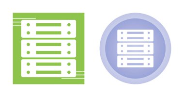 Sunucu simgeleri ayarlandı, vektör illüstrasyonu