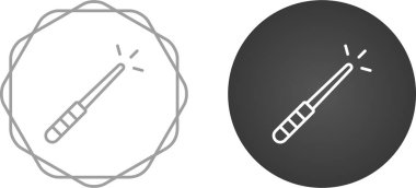 Sihirli değnek simgeleri, vektör illüstrasyonu