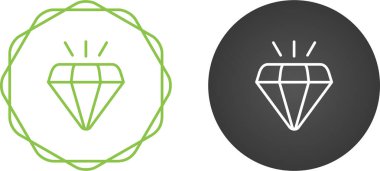 Elmas simgeleri, vektör illüstrasyonu basit tasarım