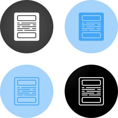 belge simgeleri ayarlandı, vektör illüstrasyonu basit tasarım