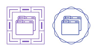 Boş Web Tarayıcı Simgesi, Düz Stil Modern Web Sitesi, Satır Sanatı. Vektör İllüstrasyonu
