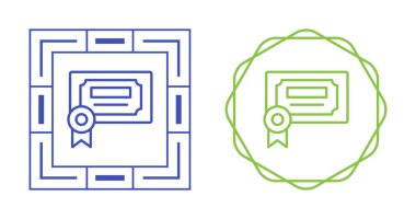 Sertifika simgeleri ayarlandı. vektör illüstrasyonu