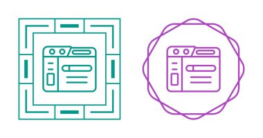tarayıcı simgeleri ayarlandı, vektör illüstrasyonu 