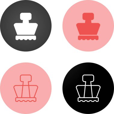 Beyaz arkaplanda izole edilmiş ataç simgeleri kümesi, vektör illüstrasyonu 