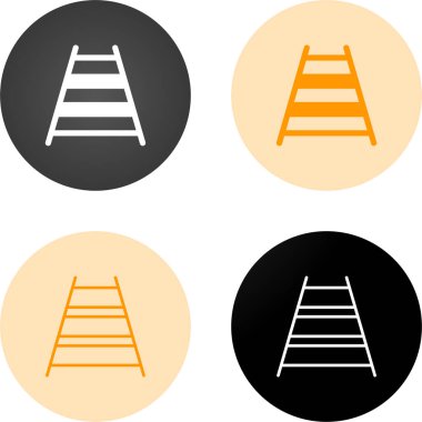 merdiven ağ ikonu vektör illüstrasyonu