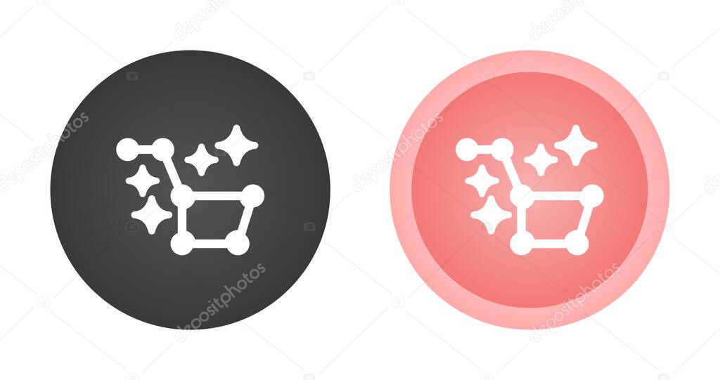 Vector illustration of the Constellation Ursa Major icon on white background