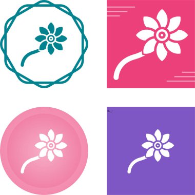 çiçek simgeleri web tablosu beyaz arkaplan üzerine illüstrasyon