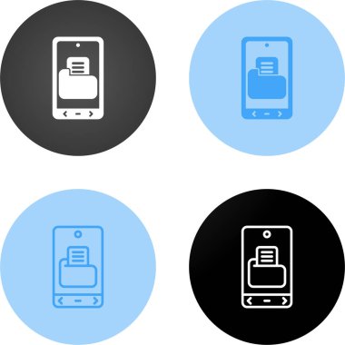 Akıllı telefon web simgesi vektör illüstrasyonundaki dosya