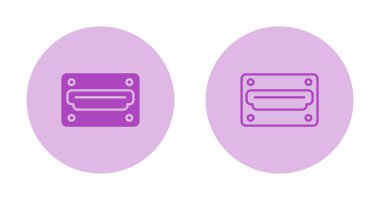 hdmi port çizgisi simge vektörü. hdmi port işareti. izole edilmiş çizgi simgesi siyah illüstrasyon