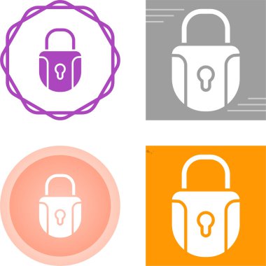 Asma kilit simgeleri, vektör illüstrasyonu