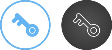 Arka planda izole edilmiş anahtar simgeleri dizisi. vektör illüstrasyonu           