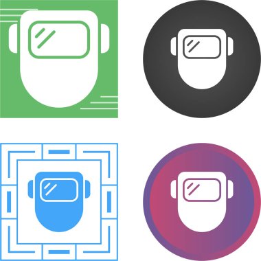 Kaynak maskesi simgelerinin web illüstrasyonu