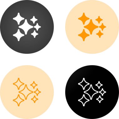 Beyaz Arkaplanda Yıldız Simgeleri Ayarlandı