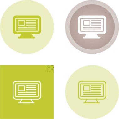 Bilgisayar izleme simgeleri, vektör illüstrasyonu