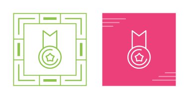 Madalya ödülü web simgesi vektör illüstrasyonu