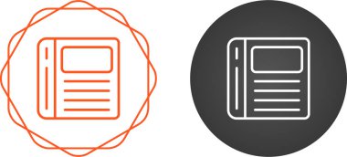 gazete simgeleri ayarlandı, vektör illüstrasyonu