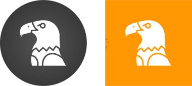 kartal başı simgeleri ayarlandı, vektör illüstrasyonu 