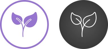 Beyaz arkaplanda yaprak simgeleri seti