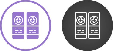 Beyaz arkaplanda tıbbi dizin simgeleri seti   