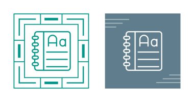 Ders kitabı broşürlerinin düz çizimi. Ağ simgeleri ayarlandı. 