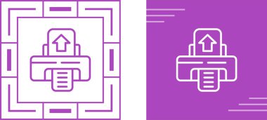 yazıcı vektörü simgeleri basit illüstrasyon