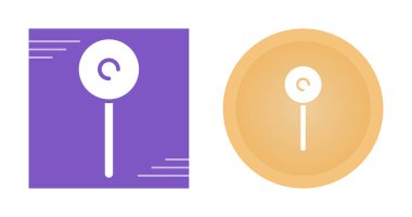 Taslak biçimdeki lolipop simgesinin minimalist vektör illüstrasyonu