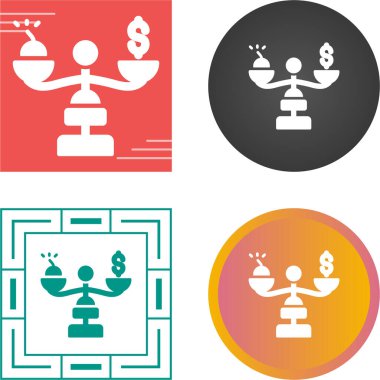 Borç web simgesi vektör illüstrasyonu