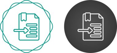 belge web simgesi vektör illüstrasyonu