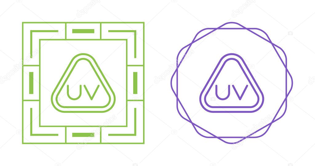 Ultraviolet Rays icon set vector illustration