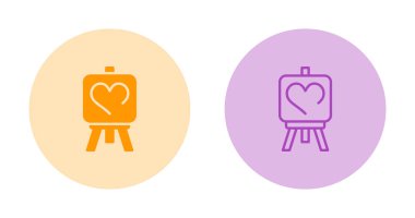 Tablo resim simgeleri seti, vektör illüstrasyonu basit tasarım