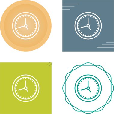 Saat simgeleri ayarlandı, vektör çizimi