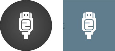 Hdmi Vektör Simgesi Beyaz Arkaplanda izole edildi. Yüksek Kaliteli Düz Stil Modern Görüntü Yüksek Tanımlı Kablo Sembolü