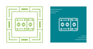 Devre Kesicisi Simgeleri Seti, web basit illüstrasyonu