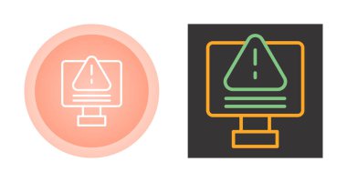 Satır bilgisayarlarını ünlem işareti vektör illüstrasyonu ile ayarla 