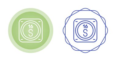 Kimyasal Element Web simgesi vektör çizimi