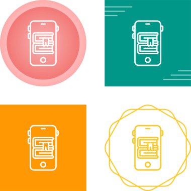 mobil okuma simgeleri ayarlandı, vektör illüstrasyonu