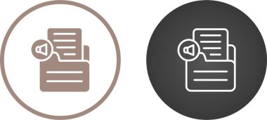 belge tanıtım web simgesi vektör illüstrasyonu