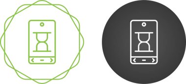 Akıllı telefon simgeleri yükleniyor, beklemede olan sembol, vektör illüstrasyonu