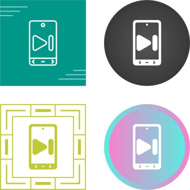 akıllı telefon simgeleri ayarlandı, vektör illüstrasyonu basit tasarım