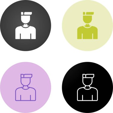 Erkek avatar simgeleri seti, vektör illüstrasyonu