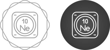 Neon kimyasal işaret simgeleri, web illüstrasyonu