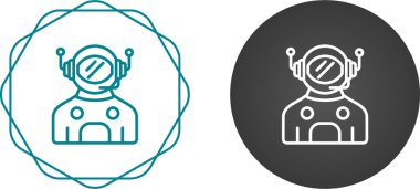 astronot web simgesi vektör illüstrasyonu