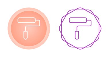 Beyaz arkaplanda boya silindirleri ayarlandı