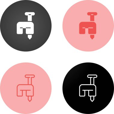 Kablo Staples Simgeleri Ayarlandı, Vektör İllüstrasyonu