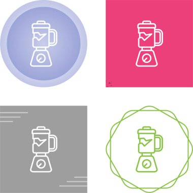 Beyaz arkaplanda izole edilmiş kırık yiyecek karıştırıcı simgeleri kümesi, vektör illüstrasyonu  