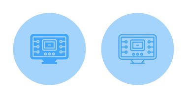 Beyaz arkaplanda bilgisayar simgesi izole edildi. 