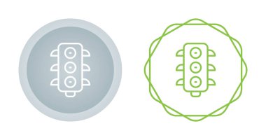 Trafik ışıkları simgeleri ayarlandı, vektör illüstrasyonu 